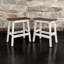Ensemble de 2 tabourets de cuisine en bois Delja | August Grove®-1878922935