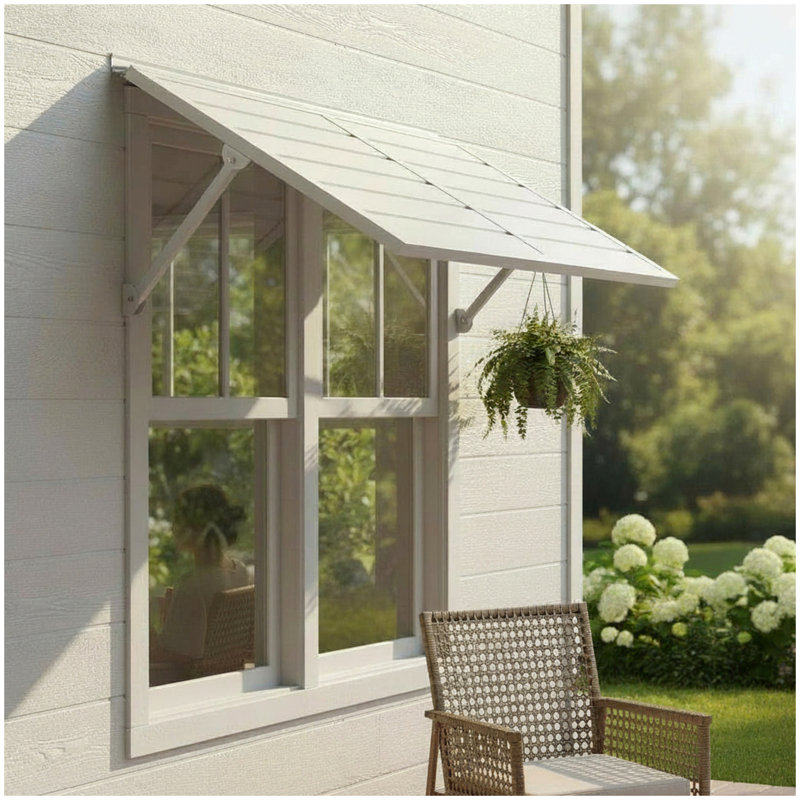 Terrace Metal Awning 4.6 - White