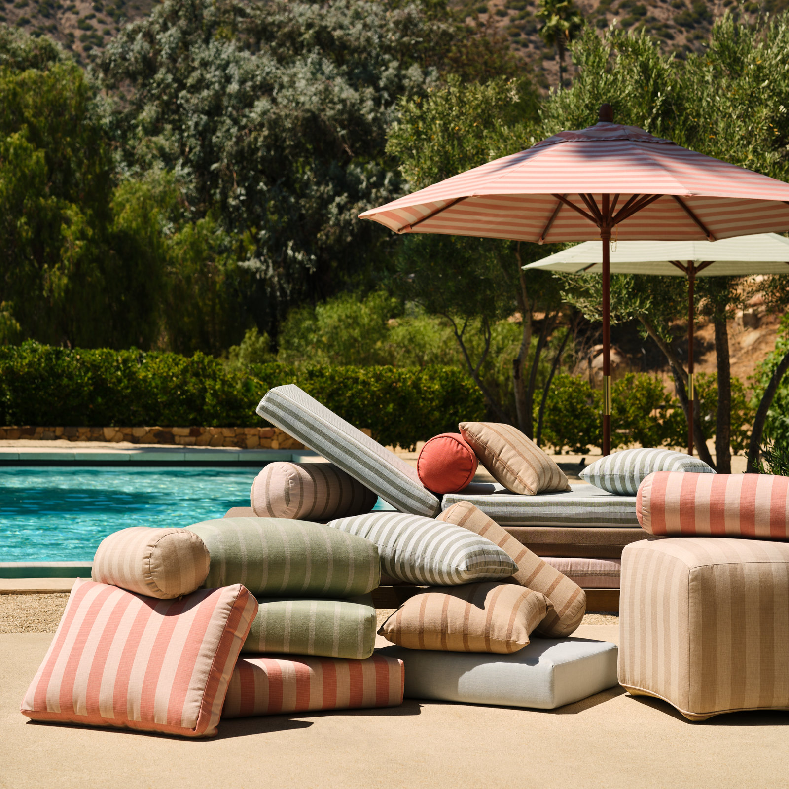 Lani Outdoor/Indoor Bolster Pillow, Unwind Driftwood