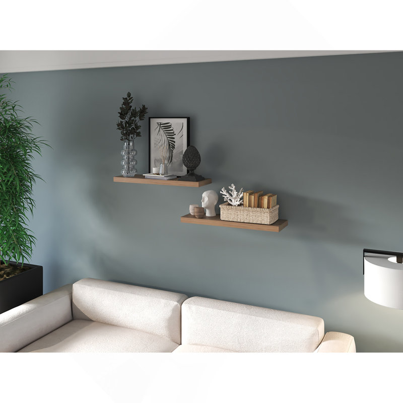 Tablette flottante Dallas, salon, pin, Beige