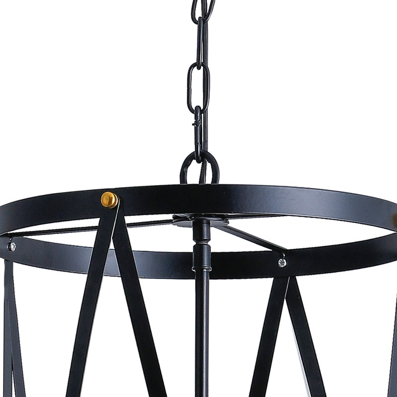Trevino 4 - Light Dimmable Geometric Chandelier, Black