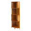 Bibliothèque de coin 54 po H 54 po, étagère de rangement autoportante l 12,60 po x P 12,60 po-156778880