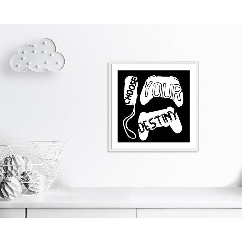 «Choisissez votre destinée», art encadré, H 27,5 po x l 27,5 po x P 1,19 po, Encadré de boîte blanc