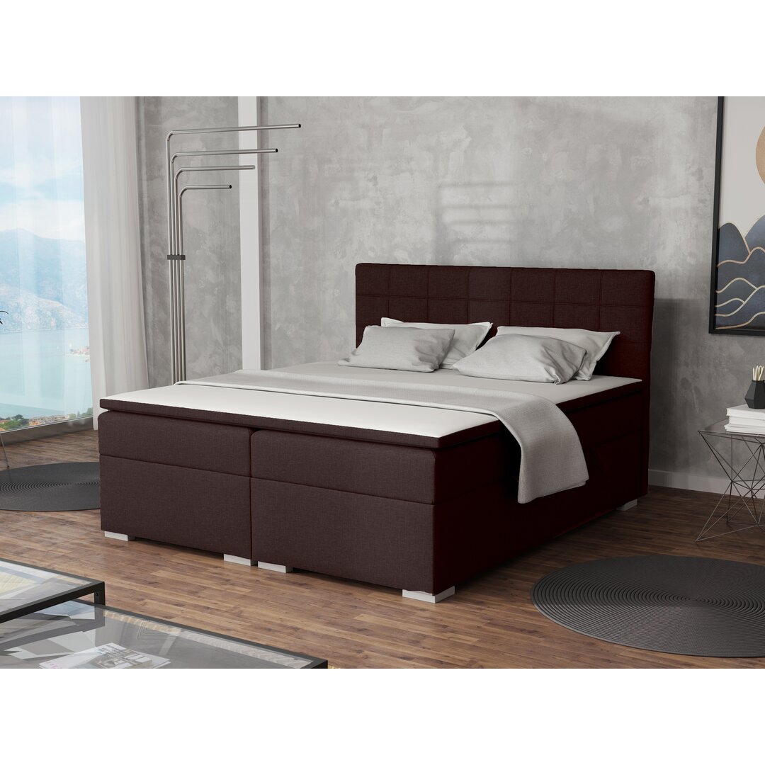 Boxspringbett Arramine Mit Topper und Stauraum