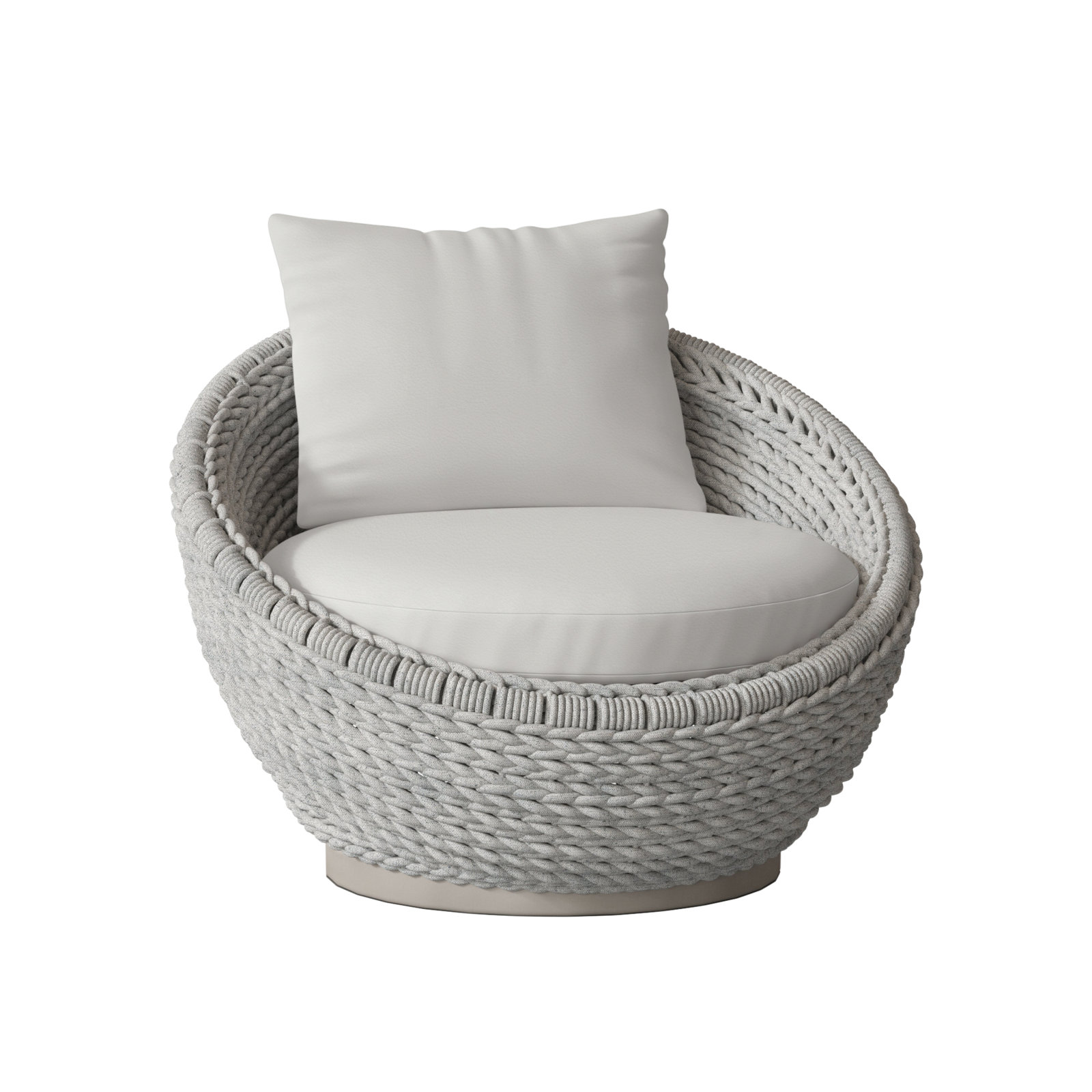 Savaii Sunbrella® Swivel Patio Lounge Chair, Light Grey Vinyl 6503-010