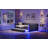 Full XL Size Upholstered Daybed with Trundle and LED, Black-638196073