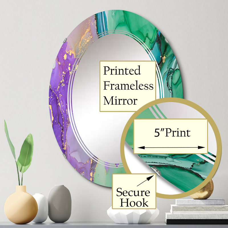 Miroir de salle de bain ovale mural, 30 po x 20 po