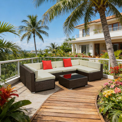 Patio Sectional Sofa Set Outdoor Furniture Conversation Set Patio Sofa Set