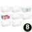 mDesign Household Plastic Storage Organizer Bin with Open Front-1503692341-1503692340