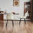 Modern Dining Chairs Faux Leather Upholstered Kitchen Chairs Side Chair With Metal Legs-117655410