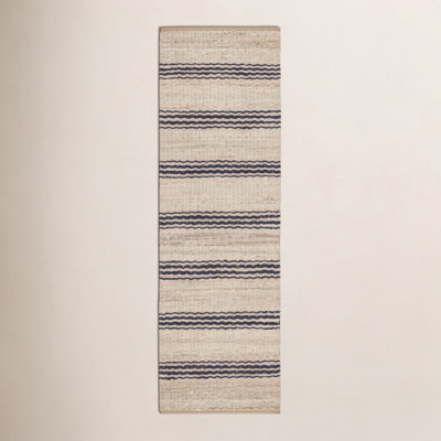 Jute Ticking Indigo Handwoven Rug