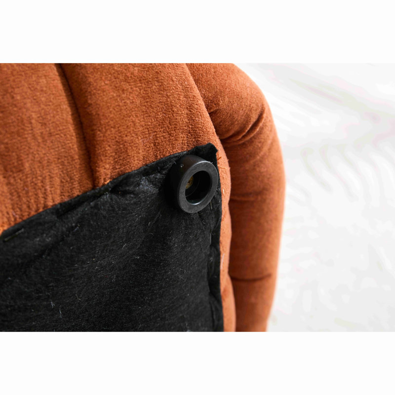 Repose-pieds en tissu Chenille, Orange