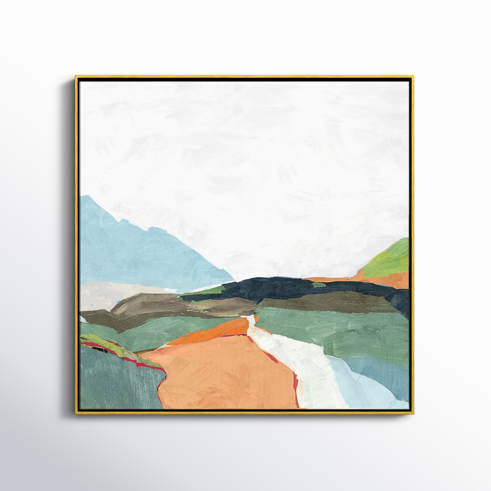Addy "April Morning" Painting, 13.5" H x 13.5" W, Gold