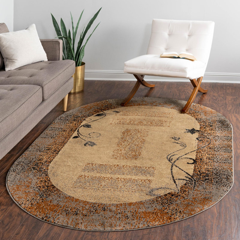Arabica Indoor Rug, Oval 5'3" x 8'