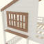 Lit superposé en forme de maison pour enfants, cadre de lit multifonctionnel avec toit, tablette intégrée et barrières de sécurité, lit en bois avec échelle pour chambre d'enfant-1339417529-1339417532