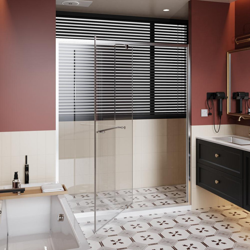 Pivot Shower Door (Chrome), Chrome