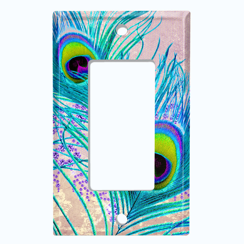 Patterned 1 - Gang Toggle Light Switch Standard Wall Plate