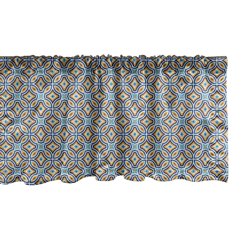 Ensemble de 2 cantonnières Ambesonne, thème sous-marin 46892, L 54 po x L 18 po