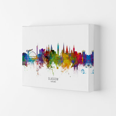 Glasgow Scotland Skyline by Michael Tompsett - Print
