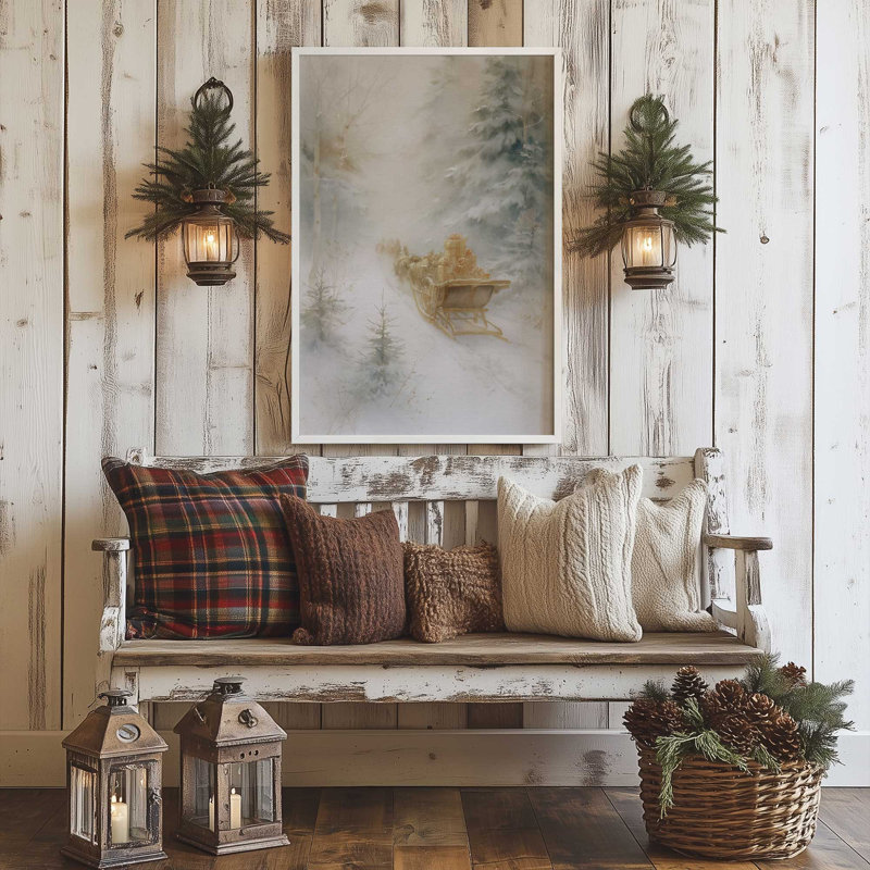 Cadeaux de l'hiver, reproduction d'art, 16 po x 20 po, Brun Belvinder