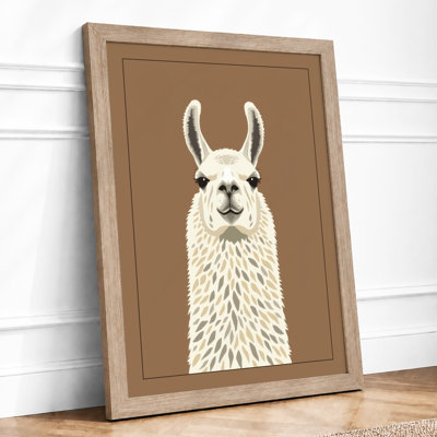 Gentle Llama Portrait Modern - Print