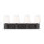 Thomas O'Brien Beckham Classic Bathroom Bedroom Wall Fixture In Aged Iron Finish With Milk Shade-1009298552-1009298559