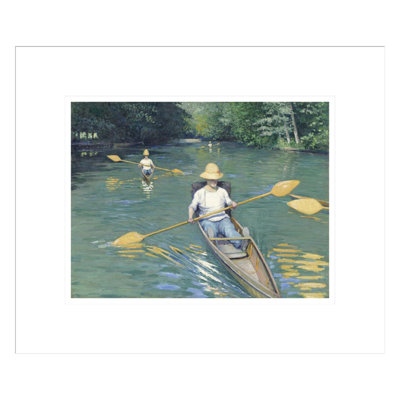 Skiffs by Gustave Caillebotte - Framed Giclee Print