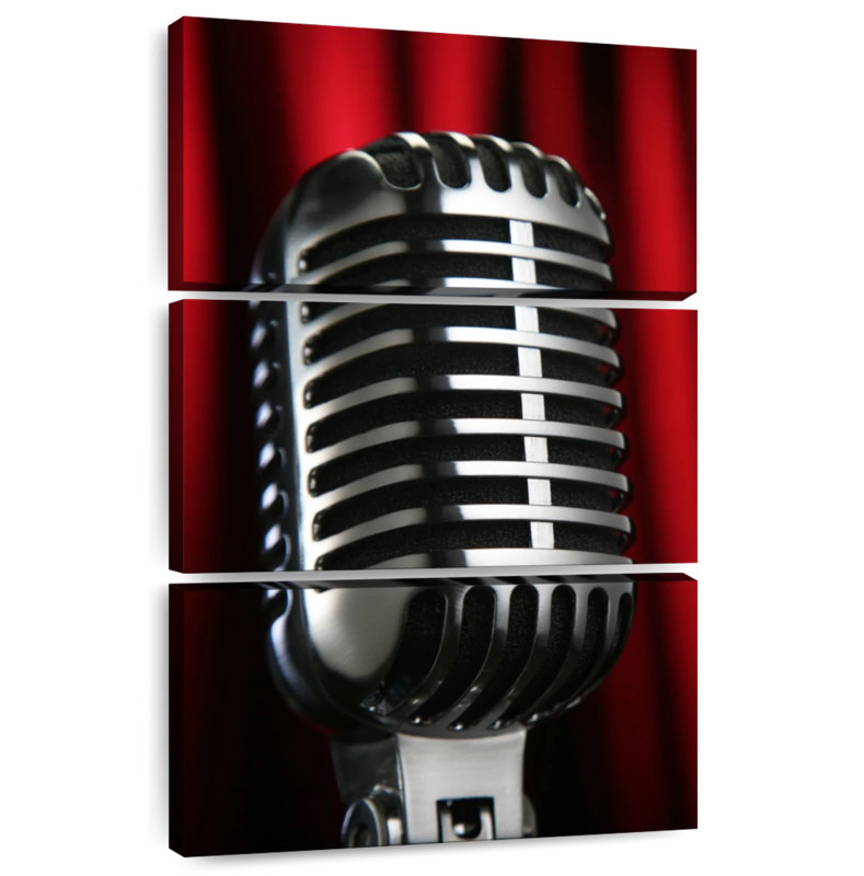 Microphone Abarca Vintage, H 38 po x l 24 po