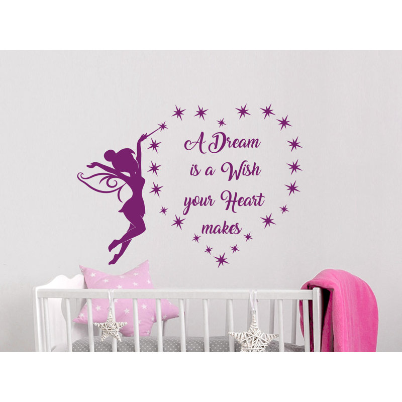 Décalcomanie murale un rêve est un voeu, Violet