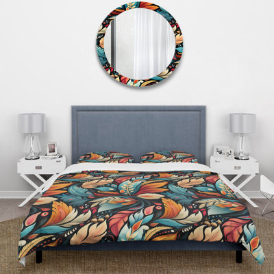 Artistic Nomad Boho Pattern Floral Duvet Cover