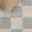 Tapis à carreaux en laine / coton Natura 288 tissé à plat en bleu clair / ivoire-108596718