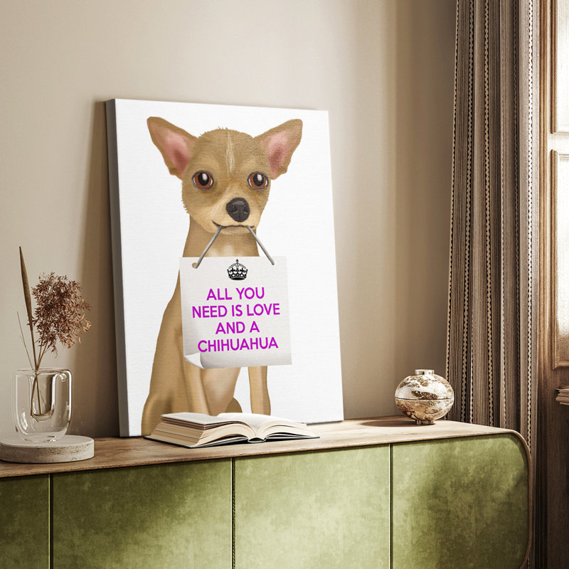 Love and Chihuahua - galerie sur mesure Cavas, H 12 po x l 8 po