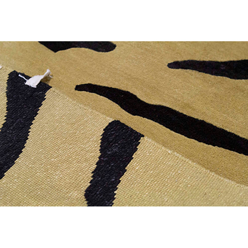 Hand-Knotted High-Quality Gold and Black Area Rug