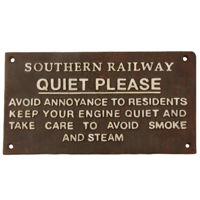 Quiet Please Engineer Sign Train Room Station Decor