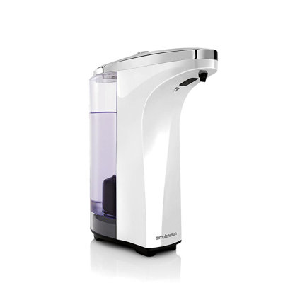Simplehuman 8 oz. Touch-Free Sensor Liquid Soap Pump Dispenser with Soap Sample, White