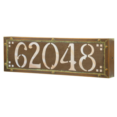 Plaque d'adresse murale personnalisable 120 V pour 5 numéros