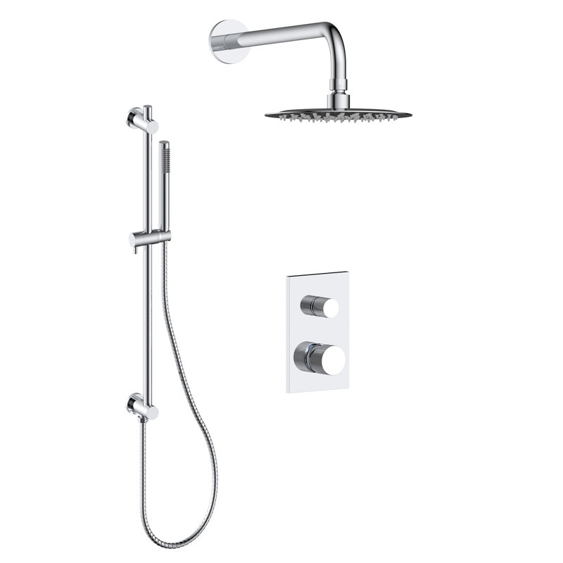 Ensemble de robinet de douche chromé à pression équilibrée, Chrome chrome