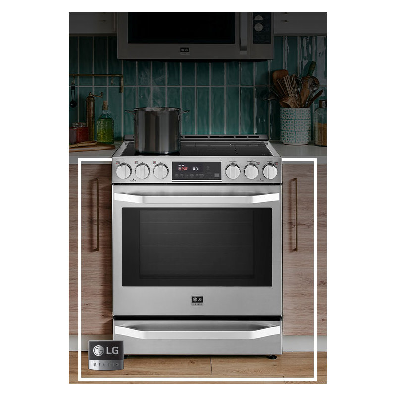 30" 6.3 cu. ft. Smart Slide-in Electric Range with Convection Oven
