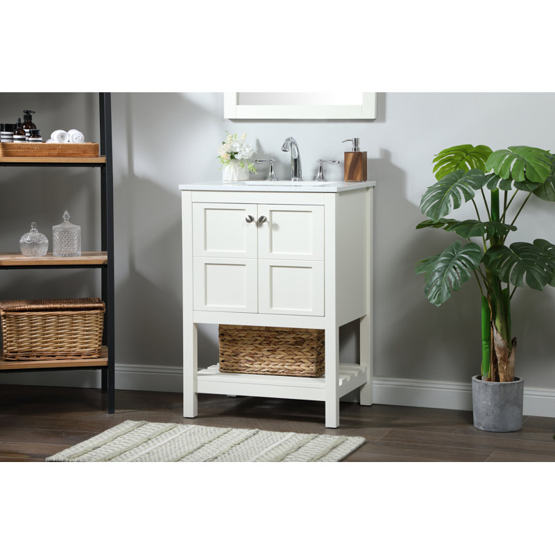 Ensemble de meuble-lavabo simple 24 po Krish, Blanc