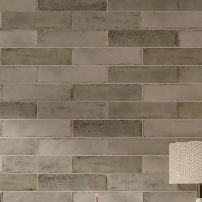 Relic 3in.x12in. Ceramic Subway Wall Tile, Smoky Taupe Matte