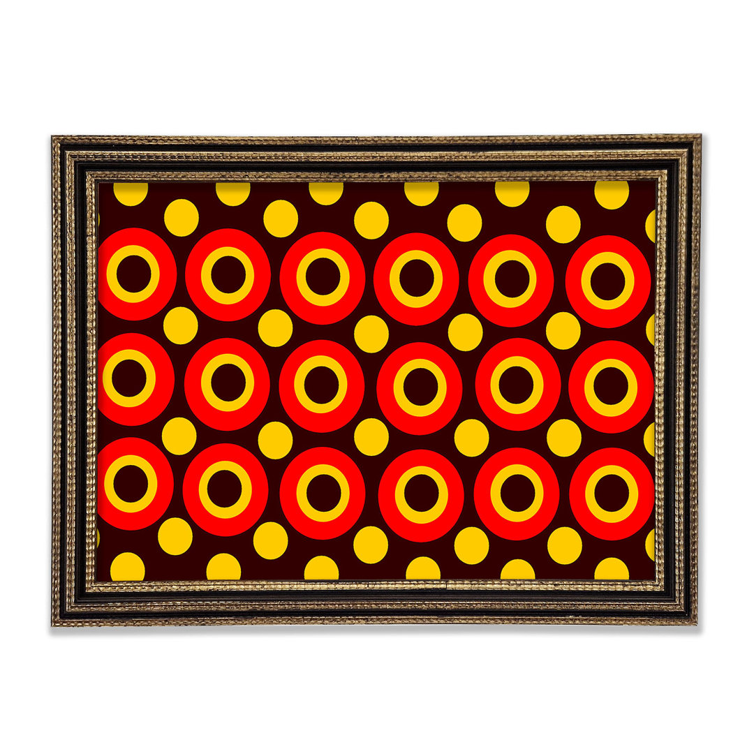 Intermediate Circles Orange Gerahmter Druck