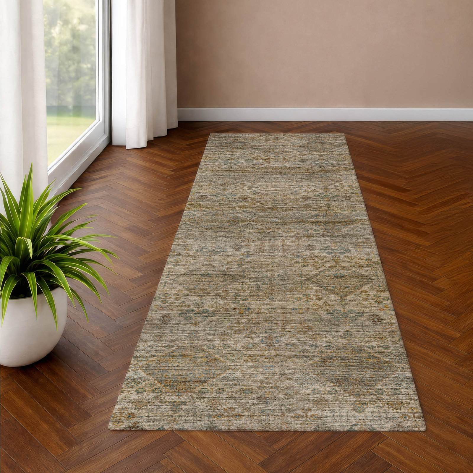 Rug, Ivory, 2'3" x 7'6" Runner