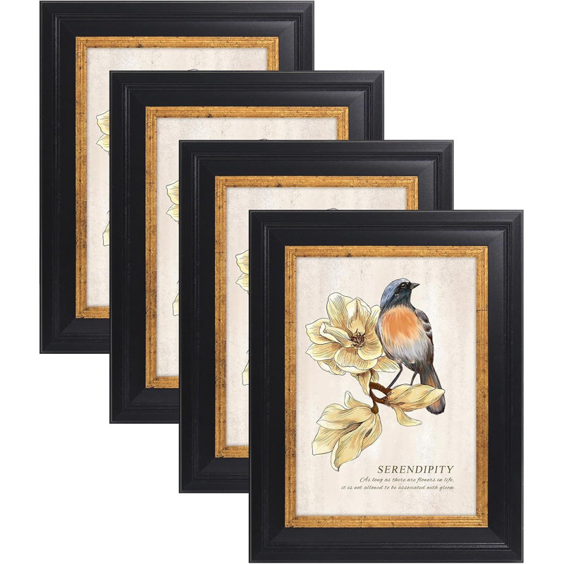 5x7 Black Picture Frames Set Of 4