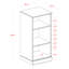 Bibliothèque 100% bois massif à 3 tablettes avec porte en verre transparent et tablettes réglables-18873981