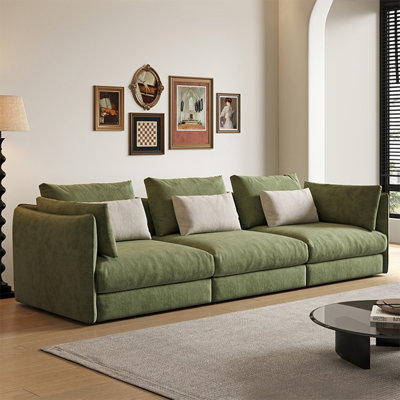Coussin modulaire vert 100% polyester