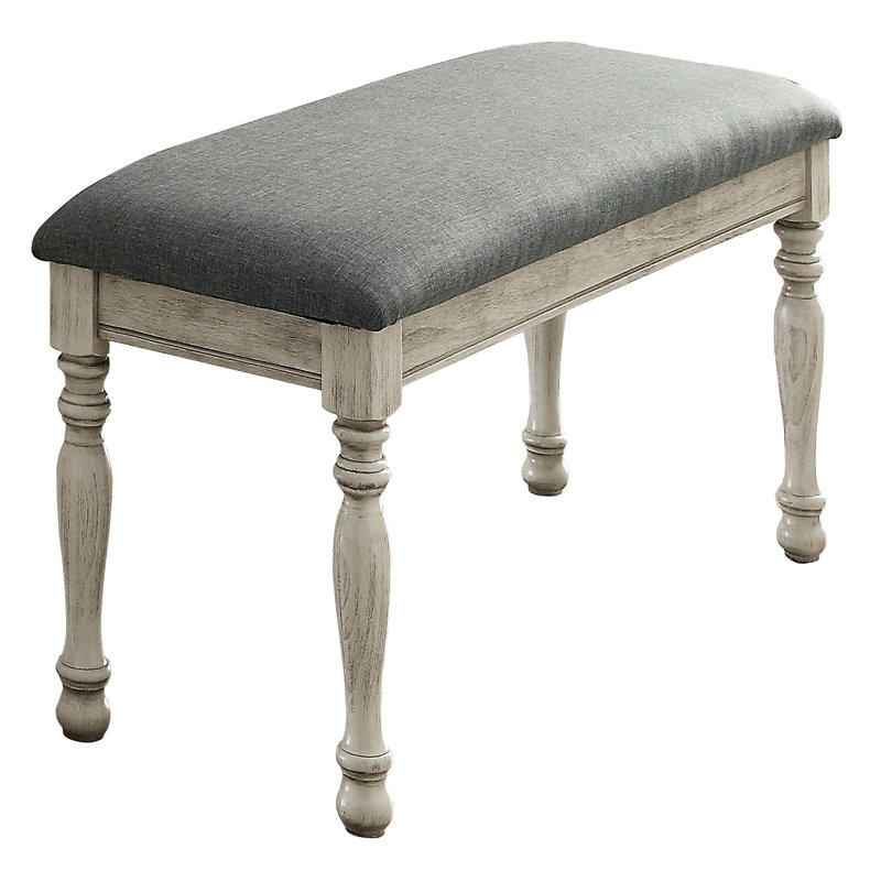 Banc rembourré Aphrodite, Blanc antique