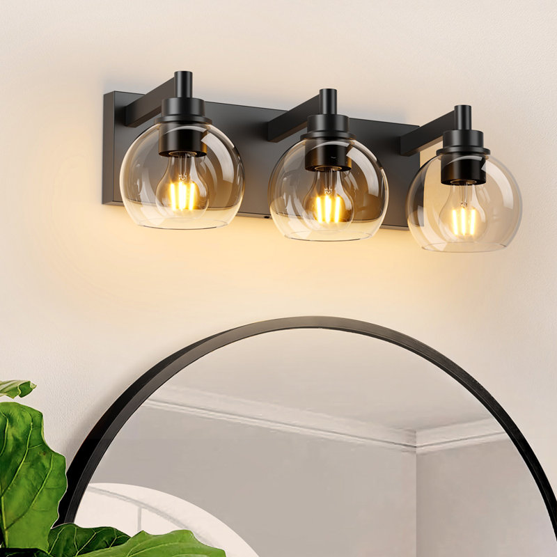 3-Light Bathroom Vanity (Black)