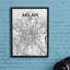 Milan City Map - No Frame Print-1456192584