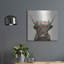 Trinx 'Longhorn With Rose Crown Linen Sq' by Yvette St. Amant Metal Wall Art-1345641594