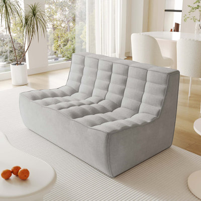 Caterpillar Classic Floor Sofa Cozy Softness Waffle Loveseats 2-Seaters